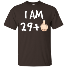 I-Am-29-Plus-Middle-Finger---Funny-30th-Birthday-Shirt