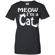 FUNNY-MEOW-I'M-A-CAT-T-SHIRT-Halloween-Costume-Cat-Lovers