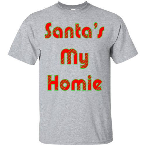 Funny-Tacky-Christmas-Santa's-My-Homie-T-Shirt