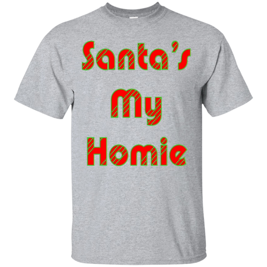 Funny-Tacky-Christmas-Santa's-My-Homie-T-Shirt