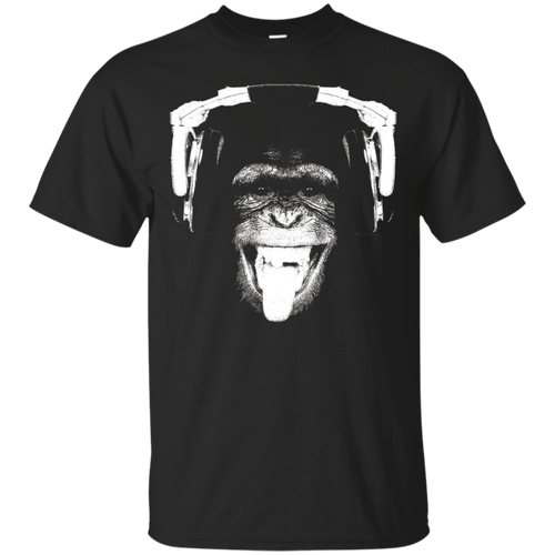 Disco-Monkey-DJ-Headphones-Chimpanzee-Funny-T-Shirt