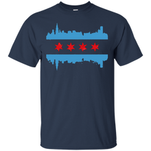 Flag-T-Shirts---Chicago-Flag-Skyline-Design-Tee