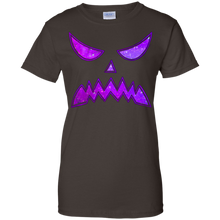 Creepy-Purple-Galaxy-Pumpkin-Face-T-Shirt