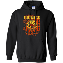 Firefighter-Fire-Department-Fire-Badge-and-Flag-T-shirt