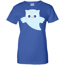 Cute-Ghost-Halloween-Owl---Distressed-Vintage-Print-Shirt