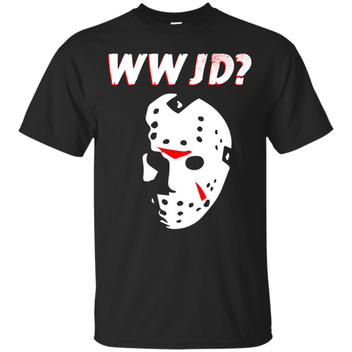 FUNNY-HALLOWEEN-T-SHIRT-What-Would-Jason-Do-WWJD-Horror
