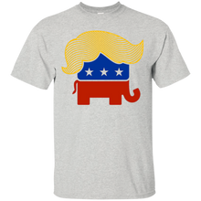 Donald-Trump's-hair-on-iconographic-elephant-t-shirt-design