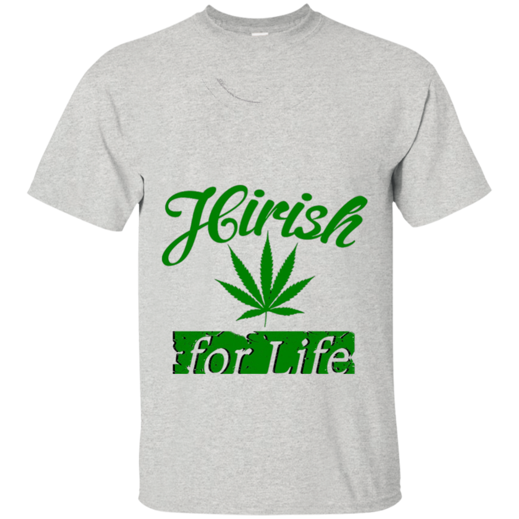 Hirish-For-Life-Marijuana-Pot-Leaf-T-shirt-Irish-Weed-smoke