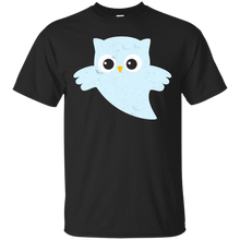 Cute-Ghost-Halloween-Owl---Distressed-Vintage-Print-Shirt