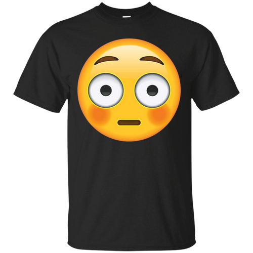 Flushed-Face-Embarrassed-Emoji-T-Shirt