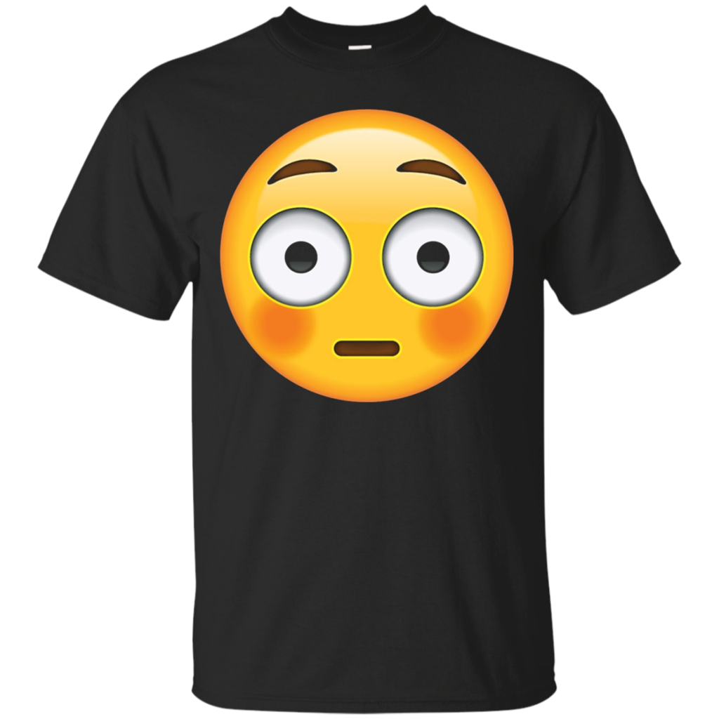 Flushed-Face-Embarrassed-Emoji-T-Shirt