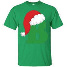 Christmas-Santa-Hat-Letter-B-Monogram-Holiday-T-shirt