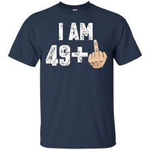 I-Am-49-+-Middle-Finger-Funny-50th-Birthday-T-Shirt
