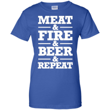 Grill-Meat-BBQ-Lover-T-Shirt-Meat-_amp_-Fire-_amp_-Beer-_amp_-Repeat