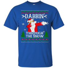 Cute-Dabbing-Through-The-Snow-Funny-Santa-Christmas-T-Shirt