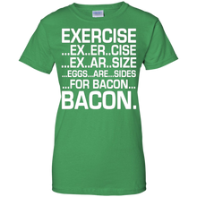 Exercise-Eggs-Are-Sides-For-Bacon-T-Shirt-Funny-Tee