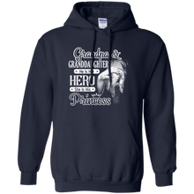Grandpa-_-Granddaughter---He-Is-Her-Hero-Tshirt