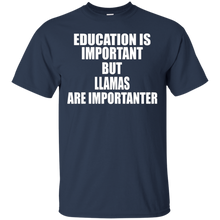 Funny-Llama-T-Shirt-Education-Is-Importanter