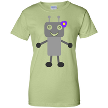 Cute-Robot-Girl-With-Flower-in-Hair-T-shirt