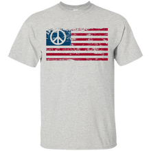 Distressed-American-USA-Flag-with-Peace-Sign-T-shirt