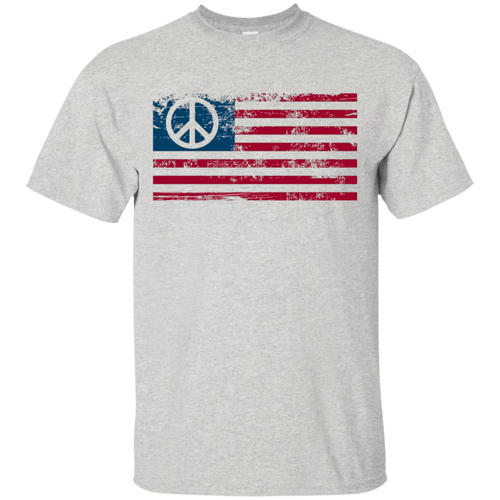 Distressed-American-USA-Flag-with-Peace-Sign-T-shirt
