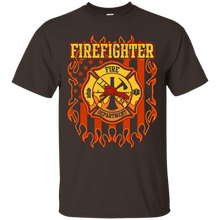 Firefighter-Fire-Department-Fire-Badge-and-Flag-T-shirt
