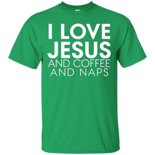 Funny---I-love-Jesus-and-coffee-and-naps---t-shirts