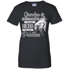 Grandpa-_-Granddaughter---He-Is-Her-Hero-Tshirt