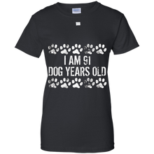 I-Am-91-Dog-Years-Old-Funny-13th-Birthday-T-Shirt