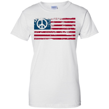 Distressed-American-USA-Flag-with-Peace-Sign-T-shirt