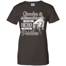 Grandpa-_-Granddaughter---He-Is-Her-Hero-Tshirt