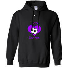 Girly-purple-i-love-soccer-heart-T-Shirt