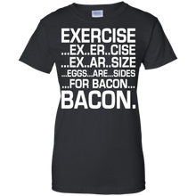 Exercise-Eggs-Are-Sides-For-Bacon-T-Shirt-Funny-Tee