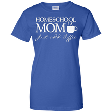 Homeschool-Mom---Just-add-coffee---Funny-Home-School-T-shirt
