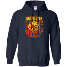 Firefighter-Fire-Department-Fire-Badge-and-Flag-T-shirt