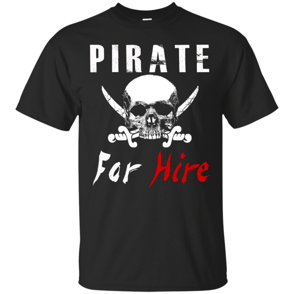 FUNNY-PIRATE-FOR-HIRE-T-SHIRT-Halloween-Costume-Pirates-Gift