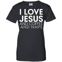 Funny---I-love-Jesus-and-coffee-and-naps---t-shirts