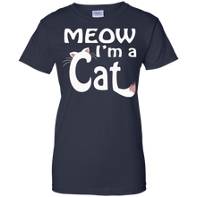 FUNNY-MEOW-I'M-A-CAT-T-SHIRT-Halloween-Costume-Cat-Lovers