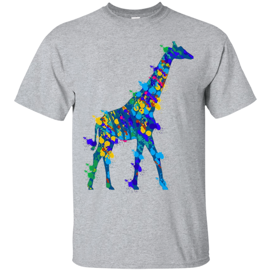 Giraffe-Watercolor-Splash-Love-Giraffe-Paint-Tee-T-Shirt