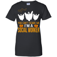 Halloween---You-Can't-Scare-Me-I'm-A-Social-Worker-T-Shirts