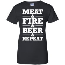 Grill-Meat-BBQ-Lover-T-Shirt-Meat-_amp_-Fire-_amp_-Beer-_amp_-Repeat