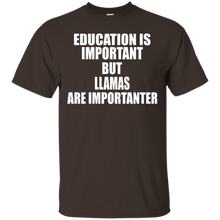 Funny-Llama-T-Shirt-Education-Is-Importanter