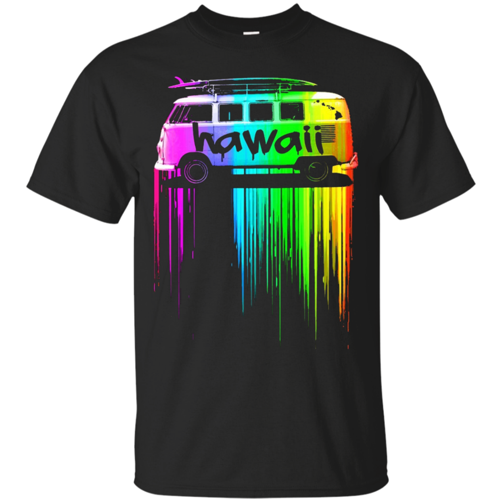 Hawaii-Rainbow-Surfer-Bus-T-shirt