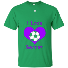 Girly-purple-i-love-soccer-heart-T-Shirt