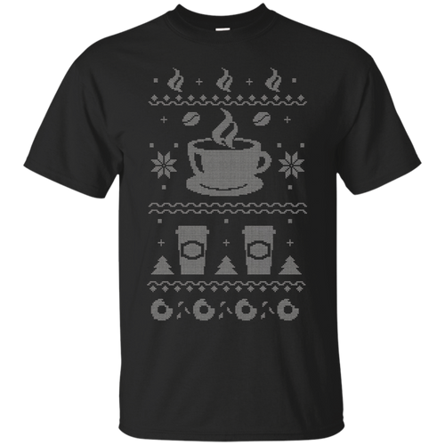 Coffee-Themed-Ugly-Christmas-Sweater-Style-T-Shirt