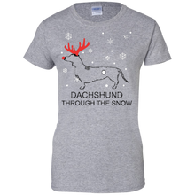Dachshund-Through-The-Snow-Christmas-T-Shirt