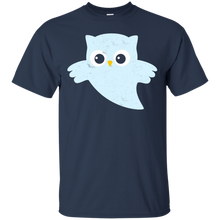 Cute-Ghost-Halloween-Owl---Distressed-Vintage-Print-Shirt
