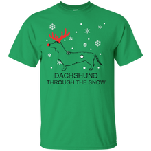 Dachshund-Through-The-Snow-Christmas-T-Shirt
