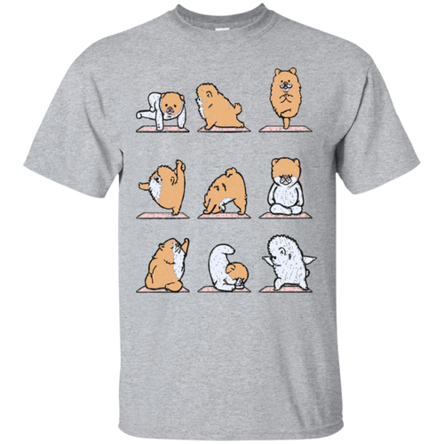 Dog-T-shirt-POMERANIAN-YOGA
