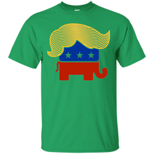 Donald-Trump's-hair-on-iconographic-elephant-t-shirt-design